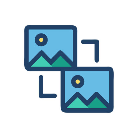 Image swapping icon representing synchronization or file transferのイラスト素材