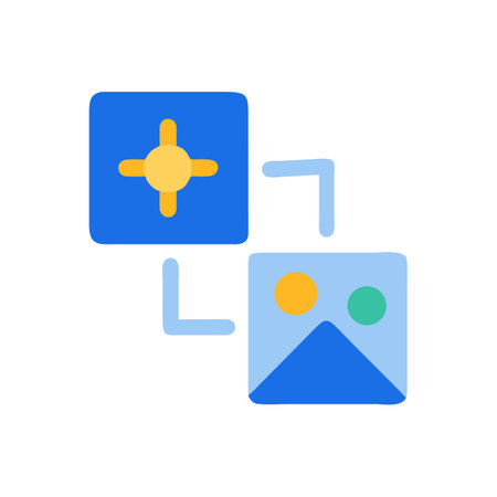 Illustration of image modification with plus and image icon
