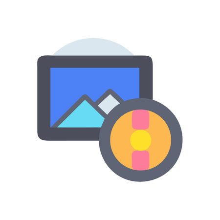 Flat image icon depicting photo album and CD storageのイラスト素材