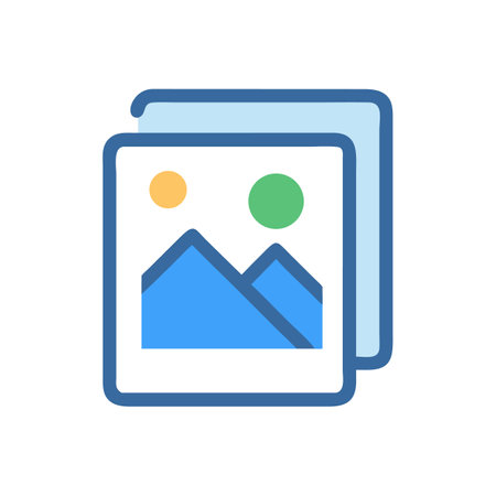 Landscape images icon stack for graphic design purposes