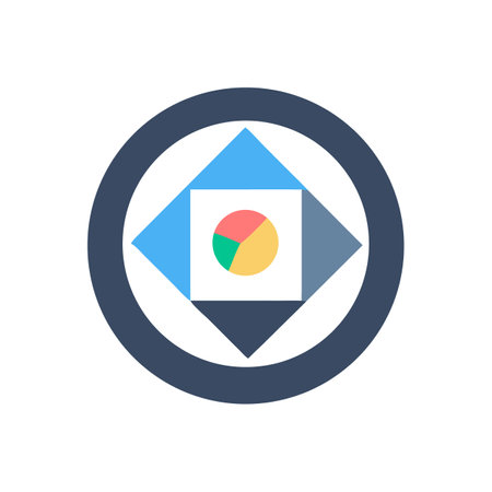 Geometric chart abstract illustration with flat design and colorのイラスト素材