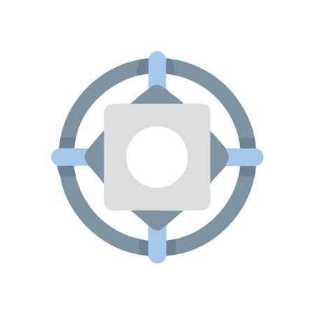 Abstract flat design vector illustration of a target iconのイラスト素材