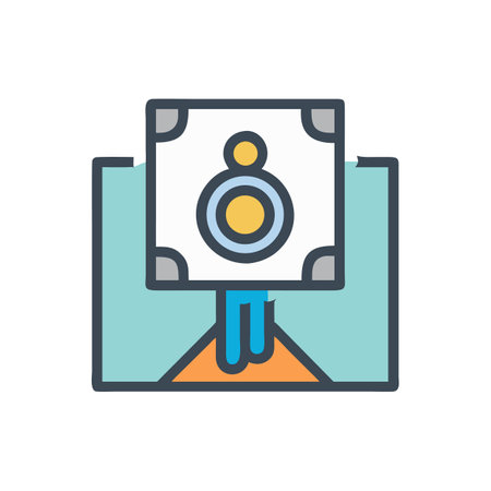 Minimalist icon of a target symbol in flat designのイラスト素材