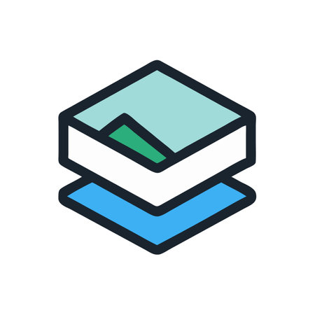 Geometric layers icon presenting a stackable visual conceptのイラスト素材