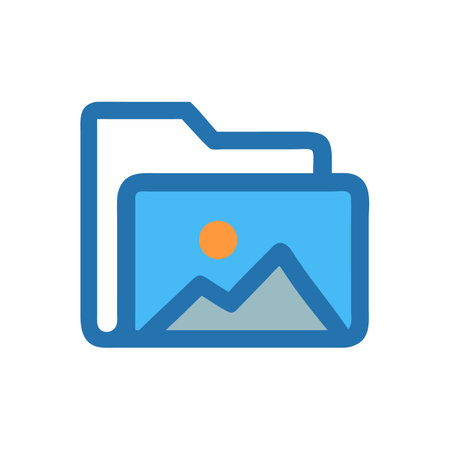 Illustration of a landscape file folder in simple style