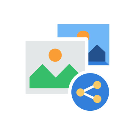 Flat vector graphic of image sharing concept illustrationのイラスト素材