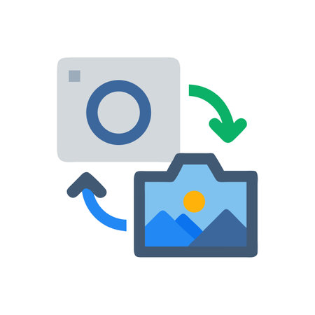 Digital image file conversion workflow for photography and processingのイラスト素材