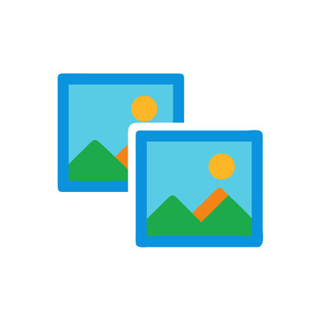 Two stylized landscape images stacked on top of each other