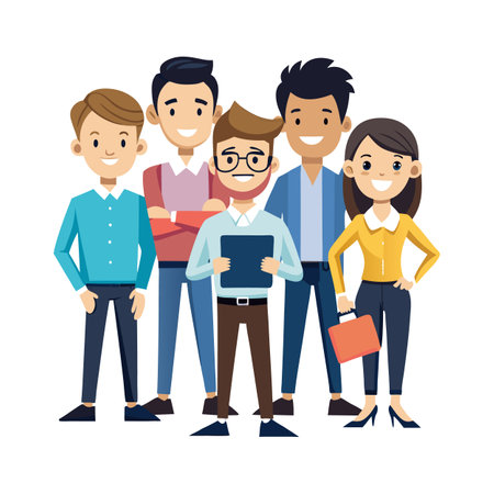 Group of Diverse Business Professionals Vector Illustration Flat Designのイラスト素材