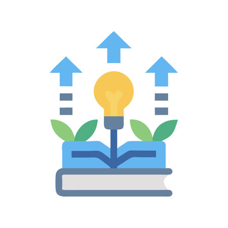 Knowledge growth from book with idea leading to successのイラスト素材