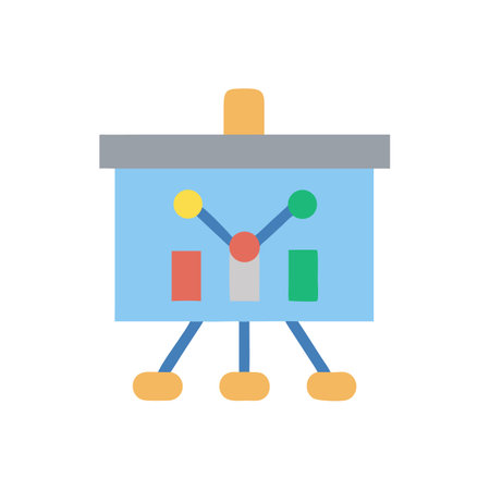 Presentation chart showing a simple colorful business report analysisのイラスト素材