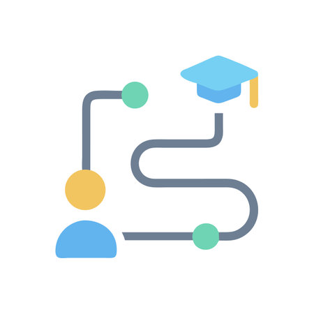 Education path from student to graduation flat style designのイラスト素材