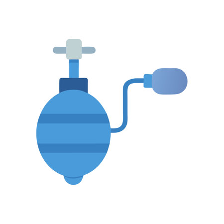 Blue Sphygmomanometer, a medical instrument for blood pressure checkのイラスト素材