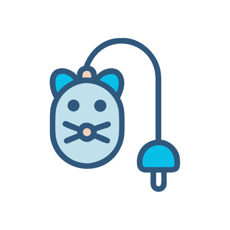 Minimalist illustration of a cat toy on black backgroundのイラスト素材