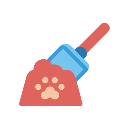 Dog food and scooper isolated on black backgroundのイラスト素材