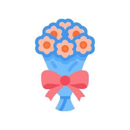 Stylized Floral Bouquet Vector Illustration for Creative Stock Imageのイラスト素材