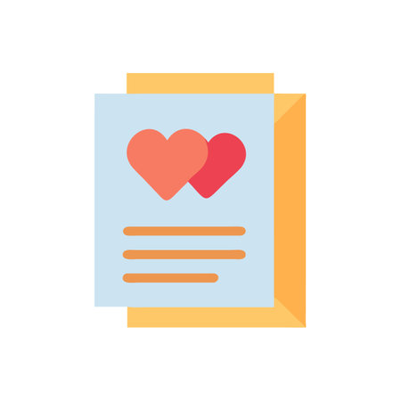 Minimalist heart greeting card for Valentines day or loveのイラスト素材