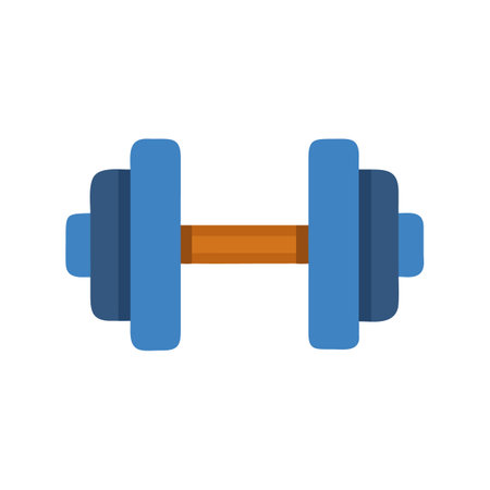 Blue dumbbell on black background for strength and fitnessのイラスト素材