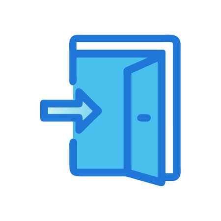 Entrance icon representing direction and exit or entry pointのイラスト素材