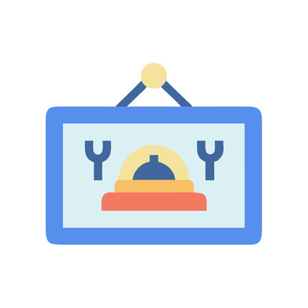 Flat illustration of a display plaque against a black backgroundのイラスト素材