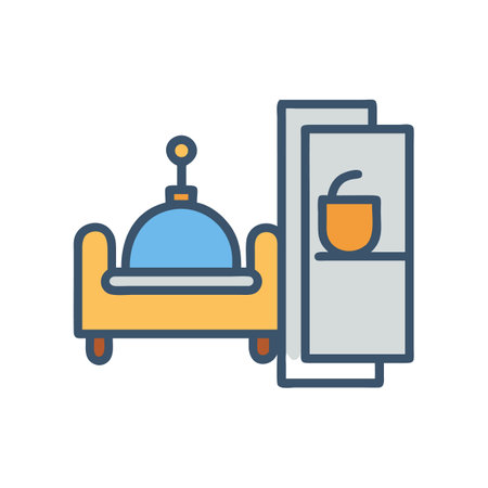 Minimalist interior with armchair and decorative showcase on blackのイラスト素材