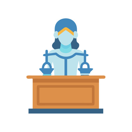 Flat design illustration of a fair judge iconのイラスト素材