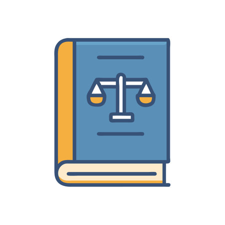 Law Book with Scales of Justice on Cover Illustrationのイラスト素材