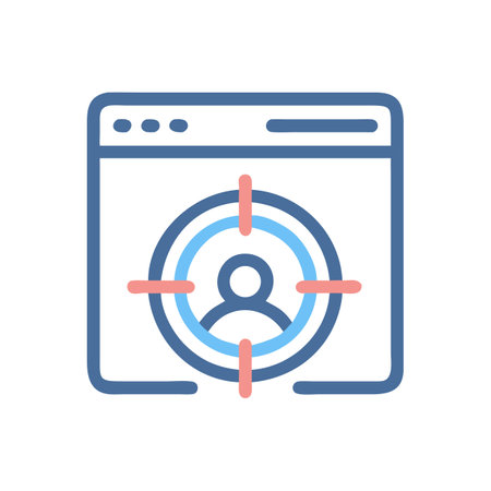 Webpage with target on user icon for audience focusのイラスト素材