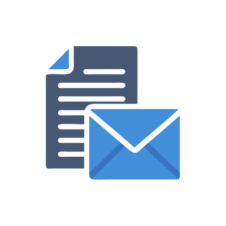 Digital document and envelope symbol for online communicationのイラスト素材