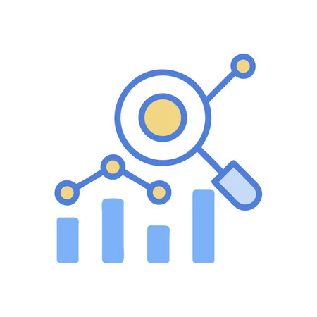 Analysis of statistical data shown in bar and line graphのイラスト素材