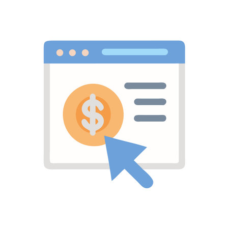 Clicking online money transaction concept on white browser windowのイラスト素材