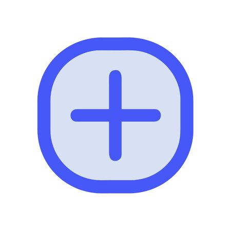Simple graphic add button icon in flat style