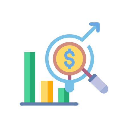 Financial analysis and growth using data visualization methodsのイラスト素材