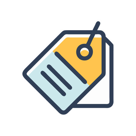 Stylized image of two discount tags with dark outlineのイラスト素材