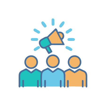 Team announcement concept in vector flat graphic style illustrationのイラスト素材