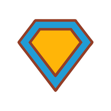 Stylized geometric superhero badge graphic on black backgroundのイラスト素材