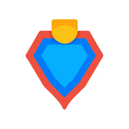 Abstract badge icon in flat design style on blackのイラスト素材