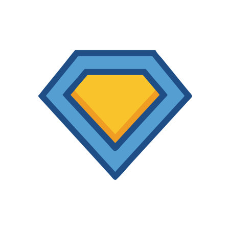 Simple flat icon of diamond shape logo emblem designのイラスト素材