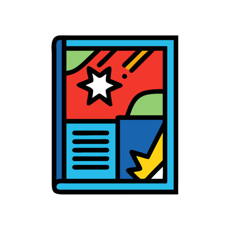 Modern Book Cover Design with Abstract Shapes and Colorsのイラスト素材