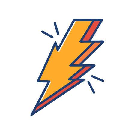 Stylized lightning bolt icon with bold lines on black