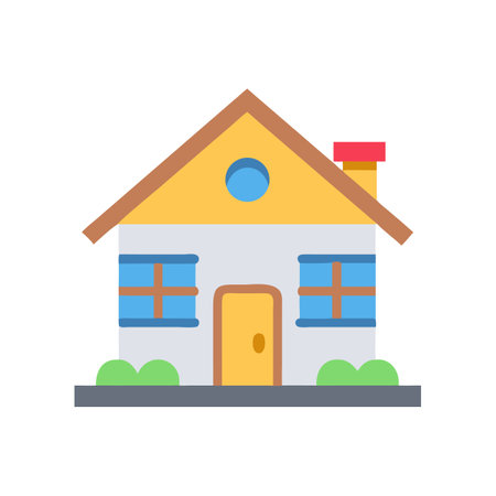 Colorful home icon on black background in a minimalist styleのイラスト素材