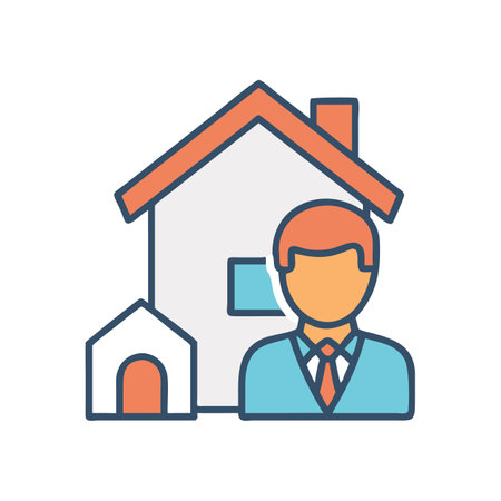 Real estate agent offering housing options vector illustration designのイラスト素材