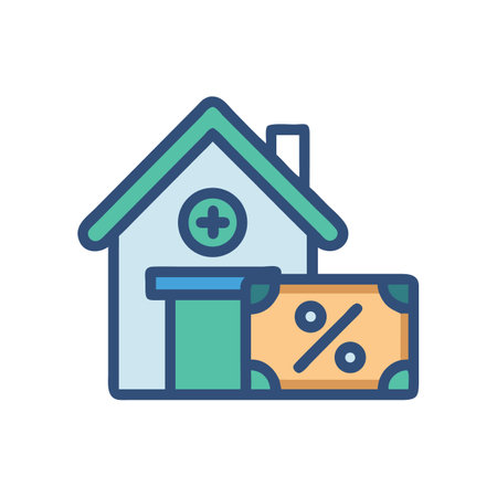 Home loan discount illustration depicting financial savings for buyersのイラスト素材