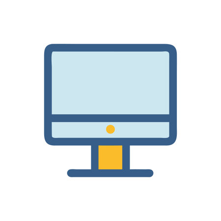 Minimalist monitor illustration for technology and digital design useのイラスト素材