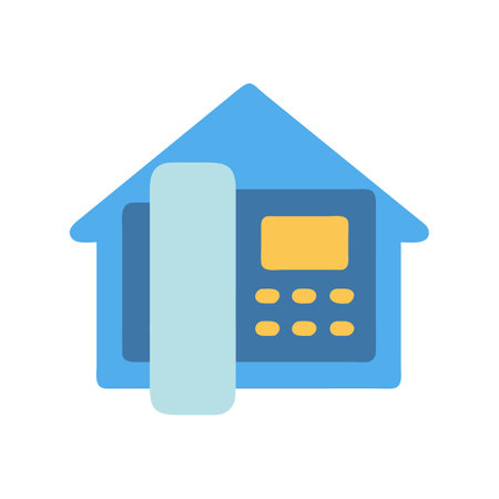 Home Security System Flat Icon on a Black Backgroundのイラスト素材