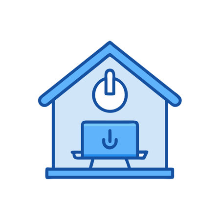 Smart home automation technology with energy management conceptのイラスト素材
