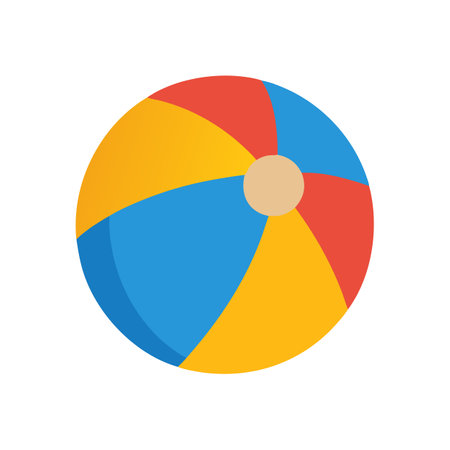 Colorful beach ball on black background for summer funのイラスト素材