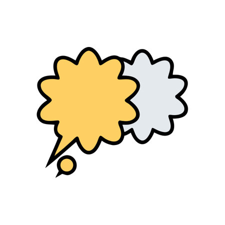 Conversation communication message bubbles interacting on dark background designのイラスト素材