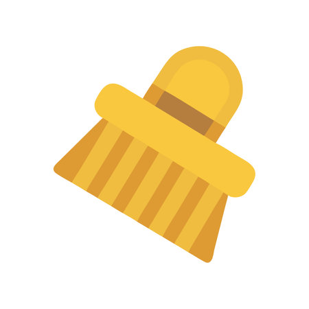 Yellow hand brush with black background stock illustration artのイラスト素材