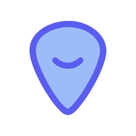 Smiling location marker on black background using light blue huesのイラスト素材